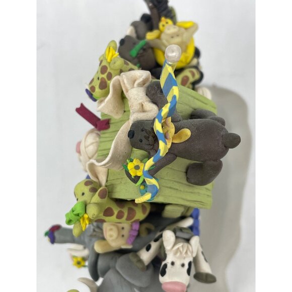 1999 Elayne Watrus Noah’s Ark Clay Sculpture Original Box - Picture 9 of 15